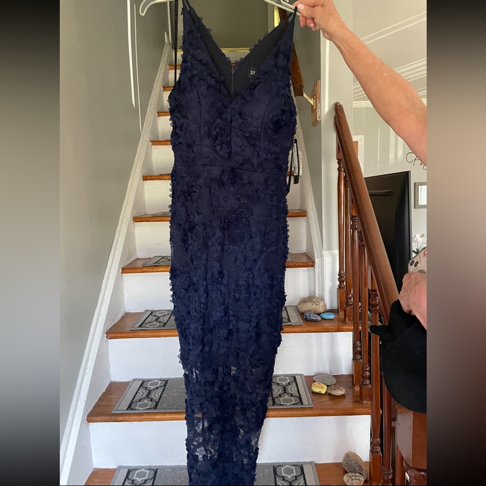 Navy Blue MIDI Dress